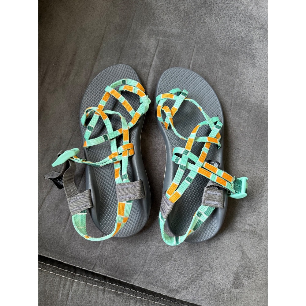 Chaco Z Cloud X2 Womens 10 Sandals Mint Orange Multi Strap J107218 Hiking‎ Water